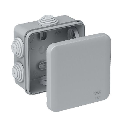 Коробка распределительная IP55 наружная 85х85х40 серая квадратная ОП распаячная Systeme Electric IMT35092