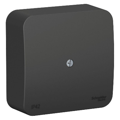 Коробка распределительная распаячная 75х75х30 накладная Антрацит BLANCA ОП IP42 квадрат Schneider Electric BLNRK000016