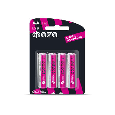 Элемент питания алкалиновый LR6 Super Alkaline BL-4 (уп.4шт) ФАZА 4895205000285